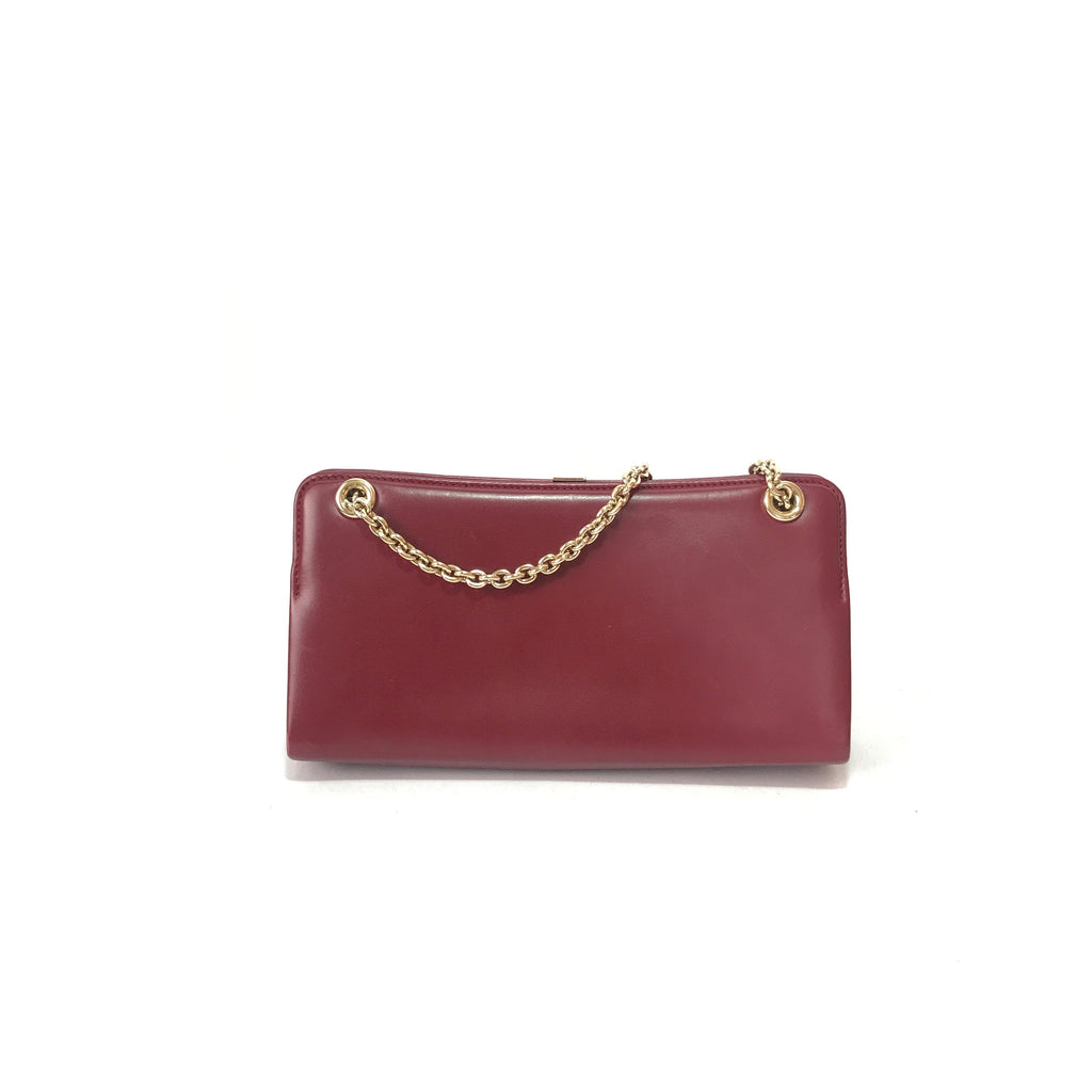 Gucci Maroon Structured Shoulder Bag | Pre Loved |