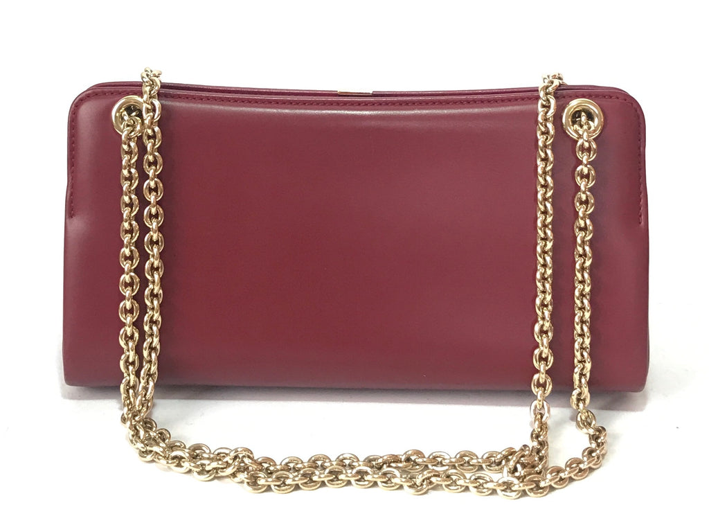 Gucci Maroon Structured Shoulder Bag | Pre Loved |