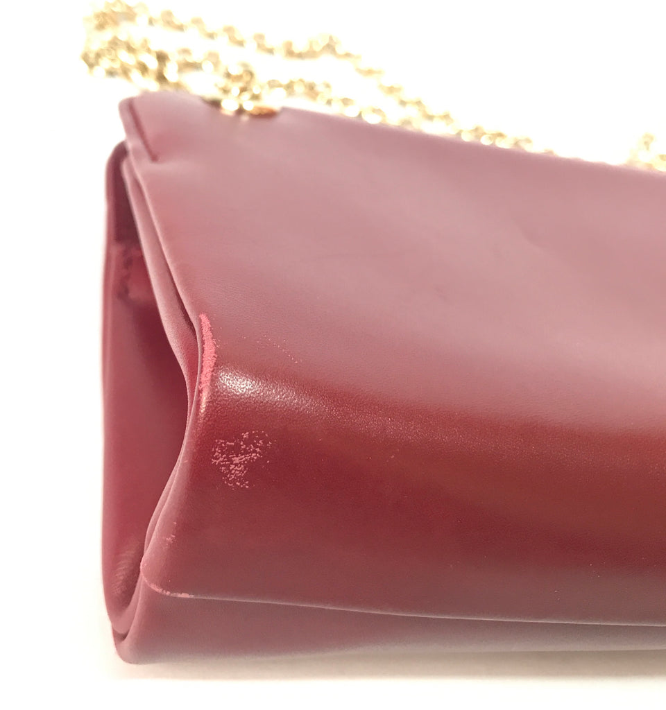 Gucci Maroon Structured Shoulder Bag | Pre Loved |