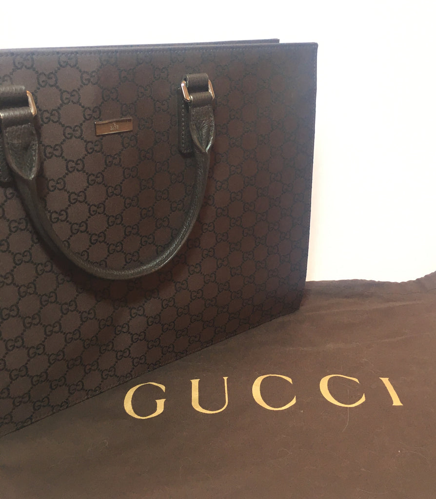 Gucci Monogram Unisex Canvas Office Bag | Gently Used |