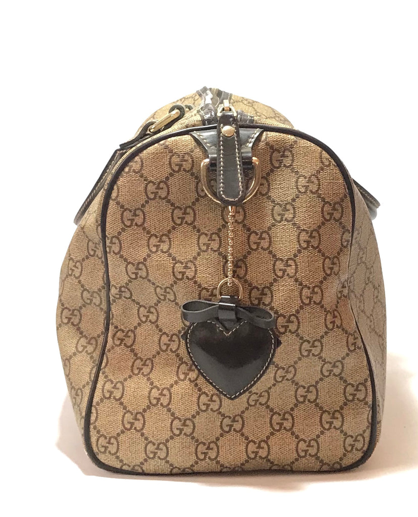 Gucci Monogram Tattoo Heart Medium Joy Boston Tote | Pre Loved |