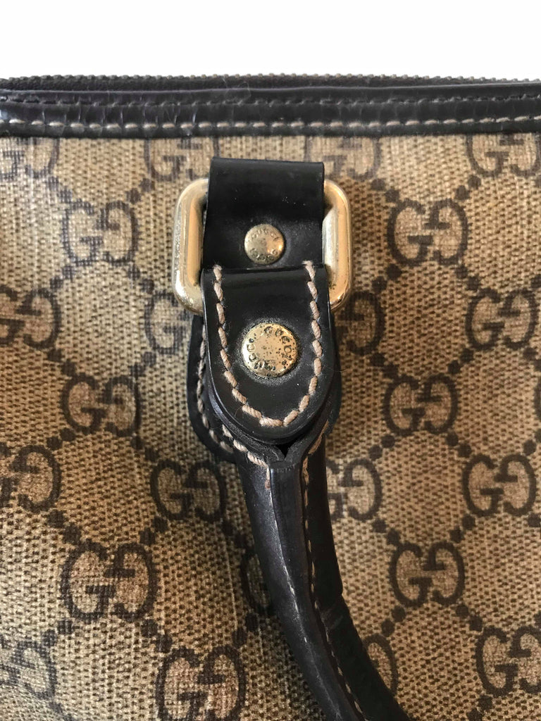 Gucci Monogram Tattoo Heart Medium Joy Boston Tote | Pre Loved |
