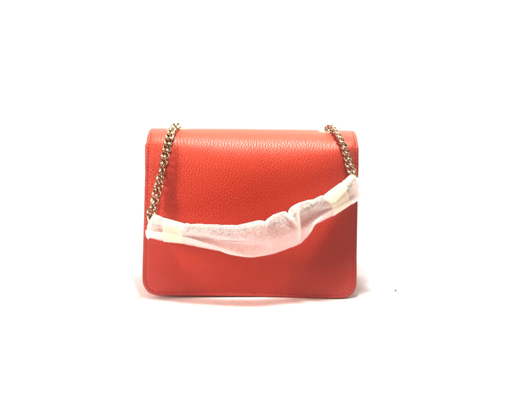 Gucci Orange Interlocking GG Pebbled Leather Small Shoulder Bag | Brand New |
