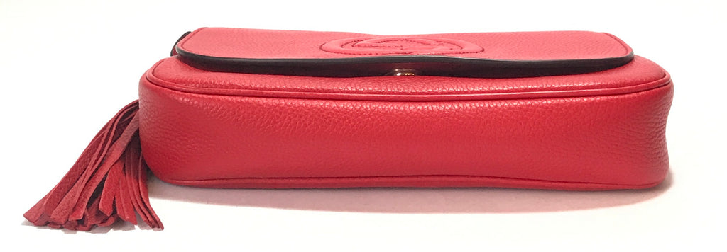Gucci SOHO Red Leather 'Borsa' Chain Shoulder Bag | Brand New |