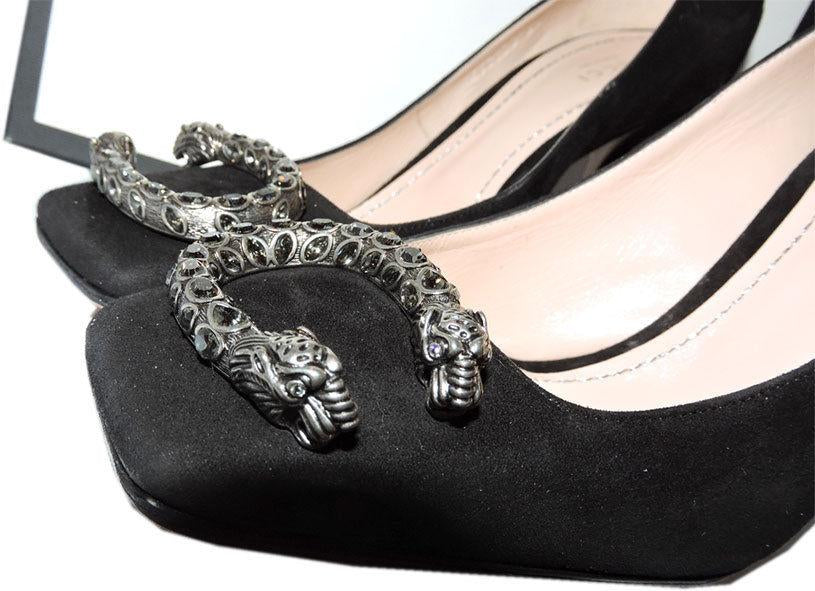 Gucci 'Dionysus' Black Suede Ballet Flats | Pre Loved |