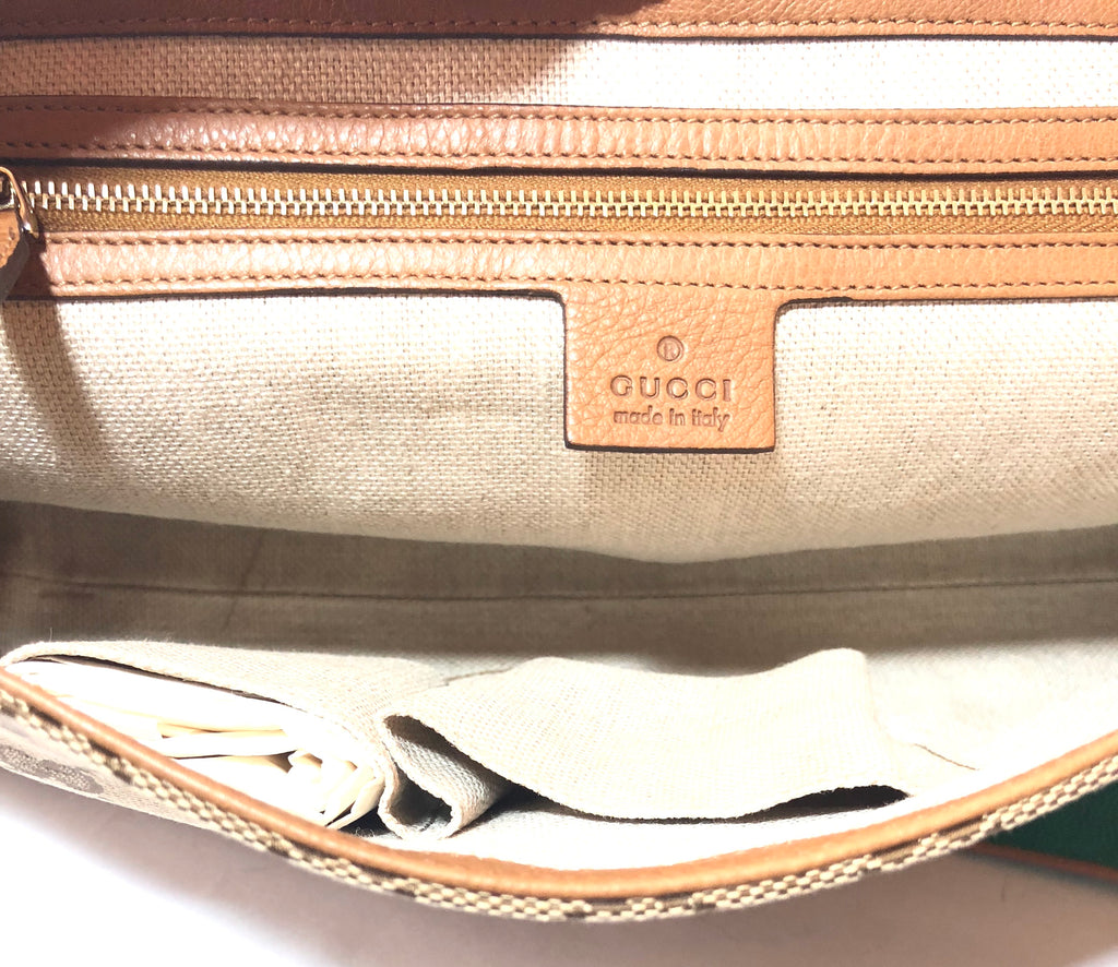 Gucci Monogram Canvas and Leather Satchel | Gently Used |