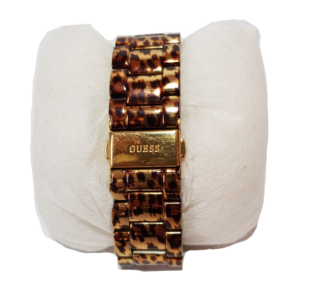 GUESS Leopard Print Gold Watch | Gently Used |