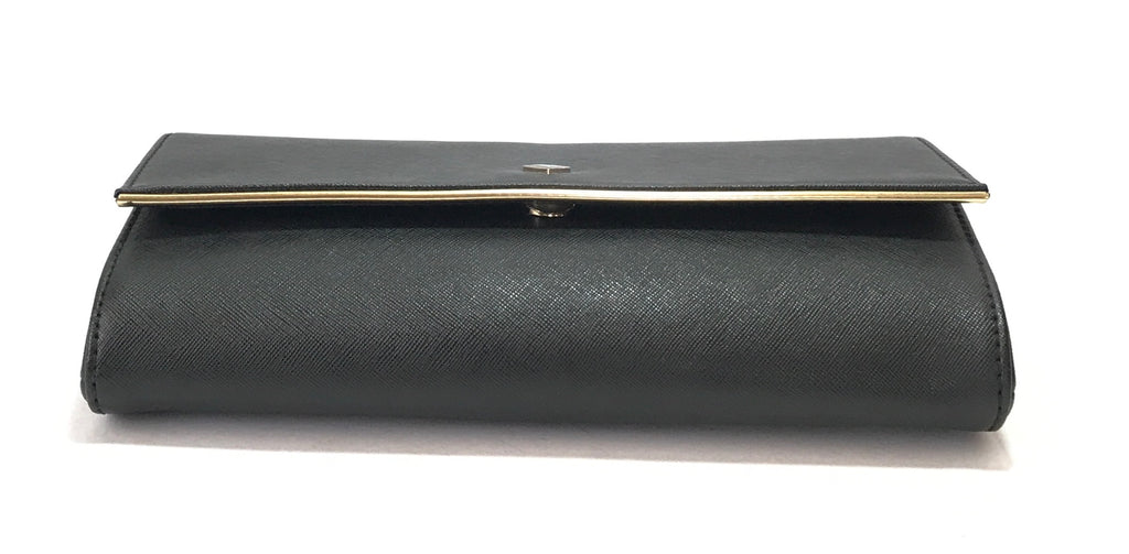 GUESS Black Textured Leather Clutch | Gently Used |