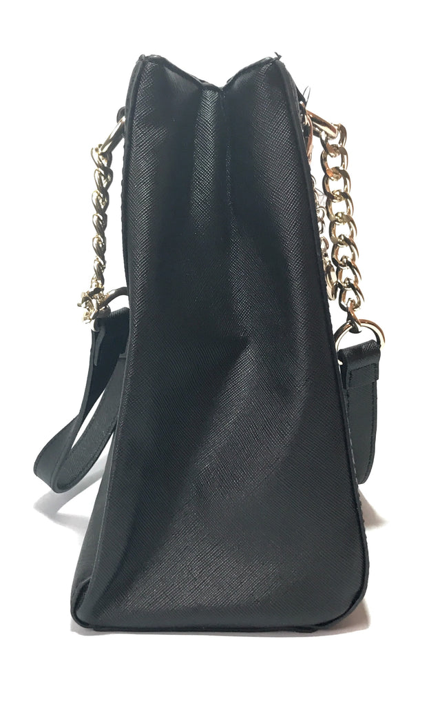Guess Black Leather with Gold Chain Shoulder Bag | Brand New | | Secret ...