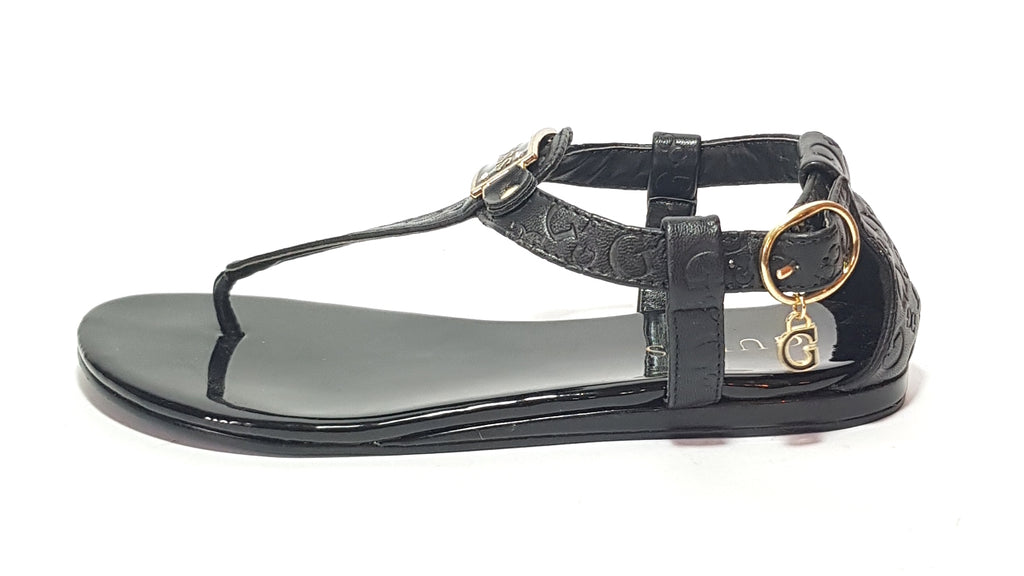 GUESS Black Thong Rhinestone Sandals | Pre Loved |