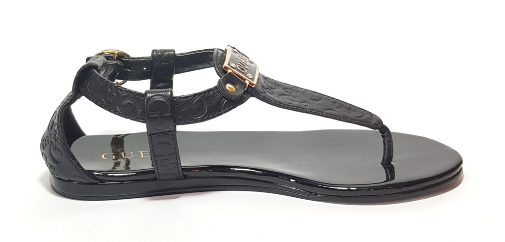 GUESS Black Thong Rhinestone Sandals | Pre Loved |