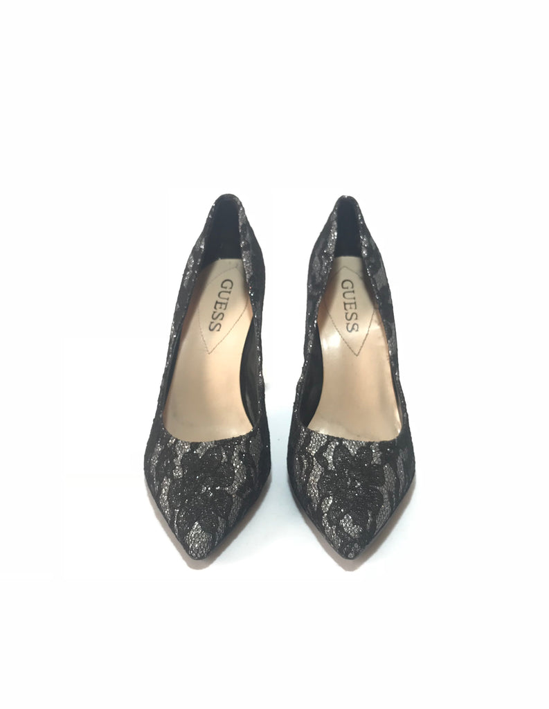 Guess Black Lace Heels | Brand New |