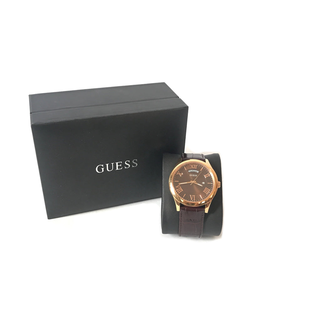 Guess Leather Strap Men's Watch | Brand New |