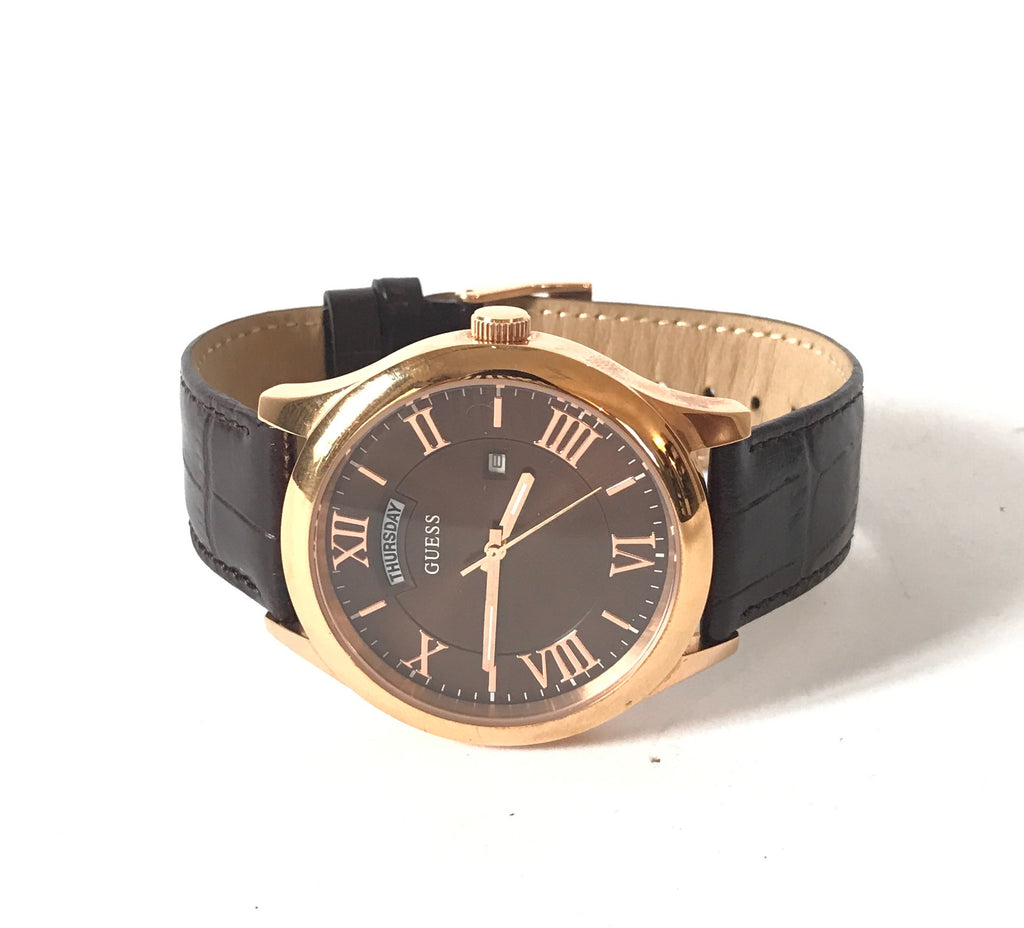 Guess Leather Strap Men's Watch | Brand New |