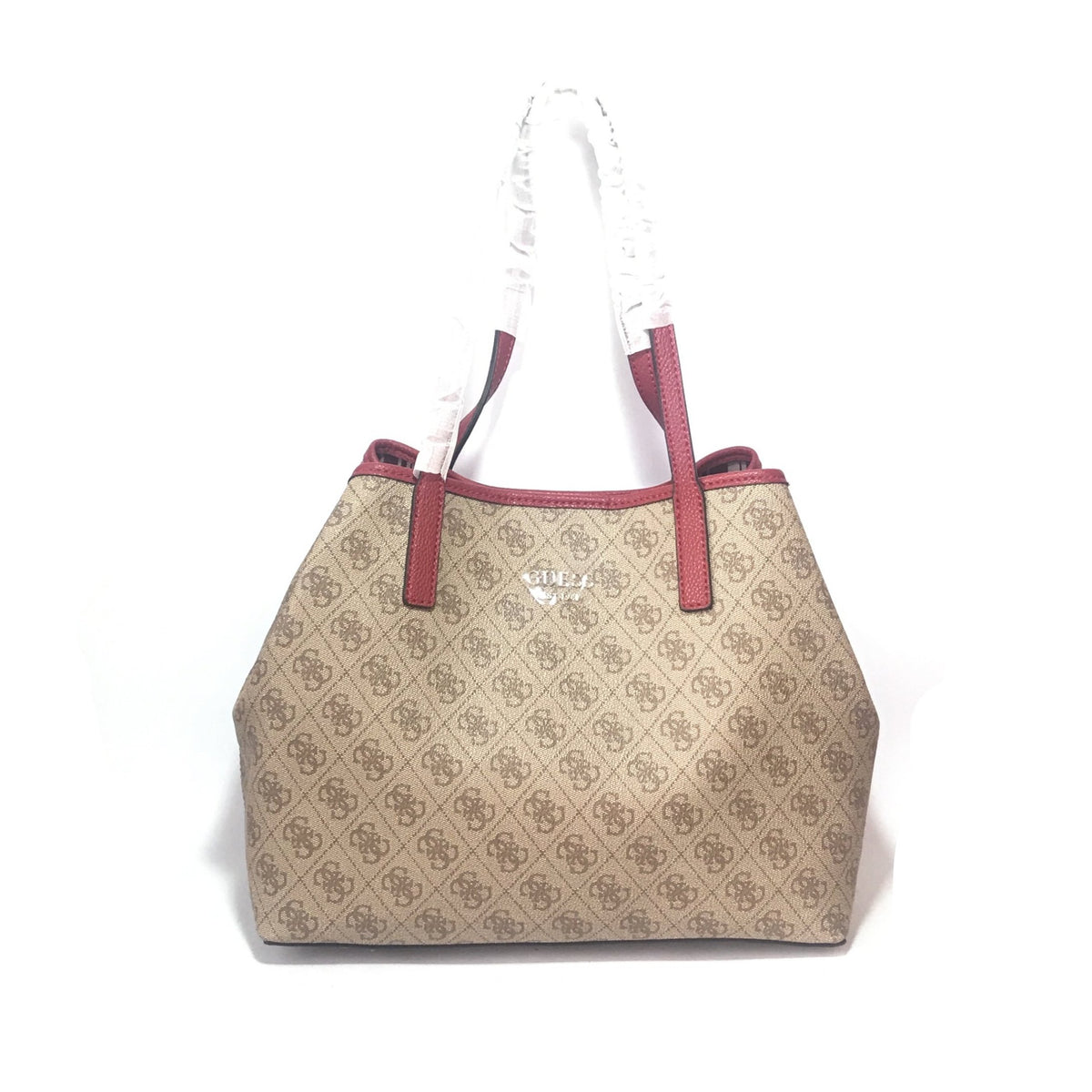 Guess Monogram Canvas Group Vikky Shoulder Bag Brand New