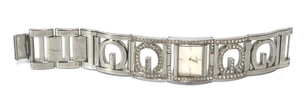 GUESS Silver Rhinestone Stainless Steel Watch | Pre Loved |