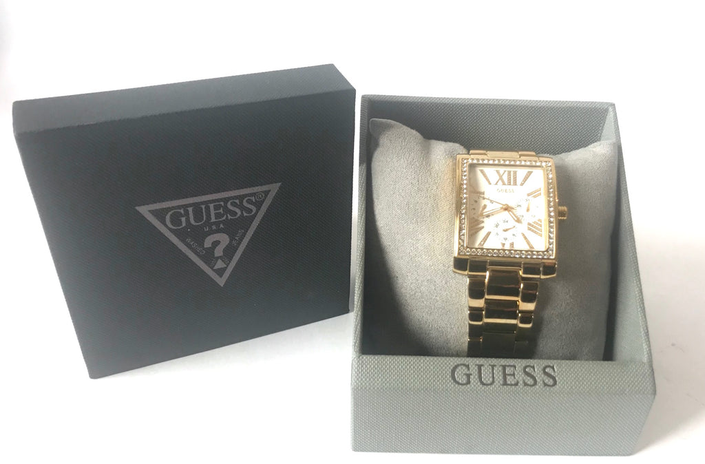 Guess W0446L2 Gold Stainless Steel Crystals Watch | Brand New |