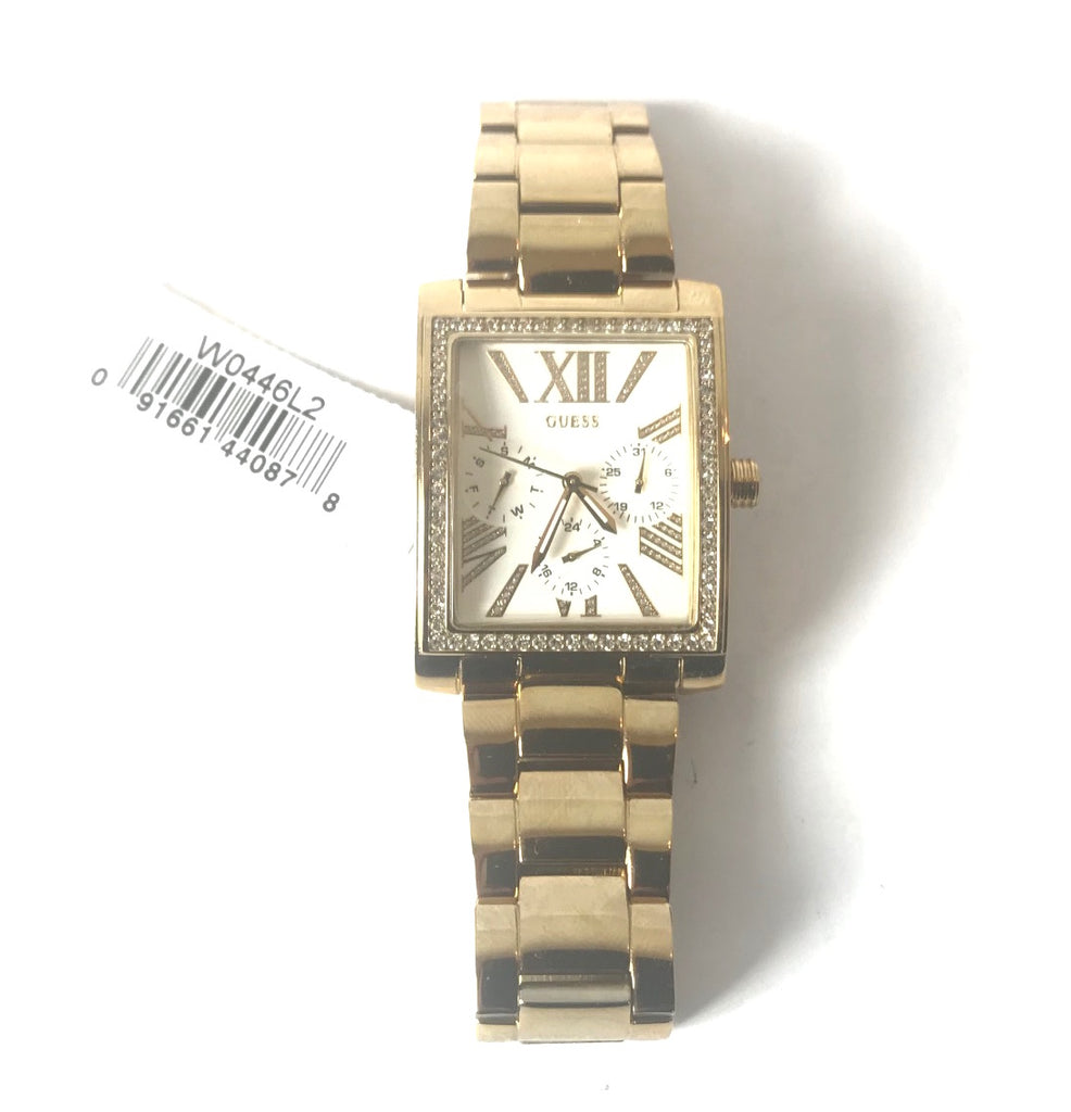 Guess W0446L2 Gold Stainless Steel Crystals Watch | Brand New |
