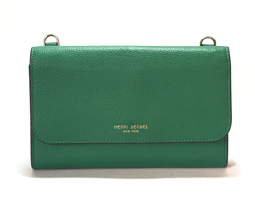 Henri Bendel Green Leather Cross Body Bag | Gently Used |