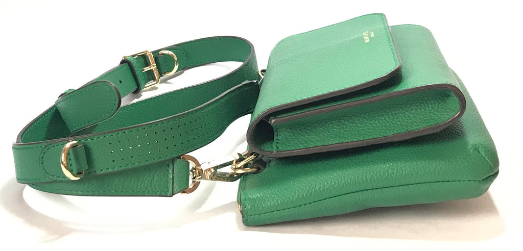 Henri Bendel Green Leather Cross Body Bag | Gently Used |