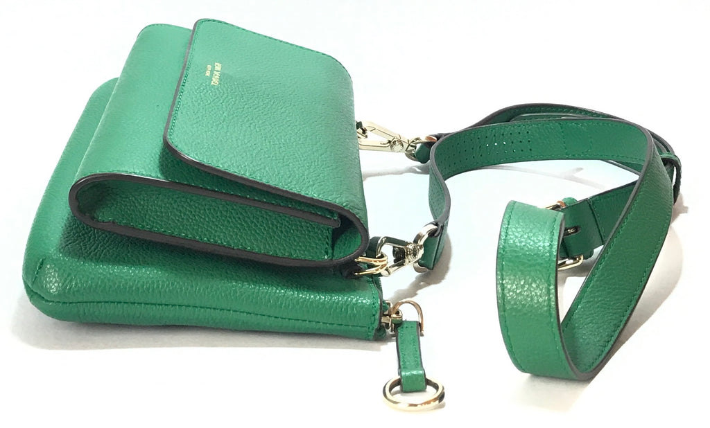 Henri Bendel Green Leather Cross Body Bag | Gently Used |