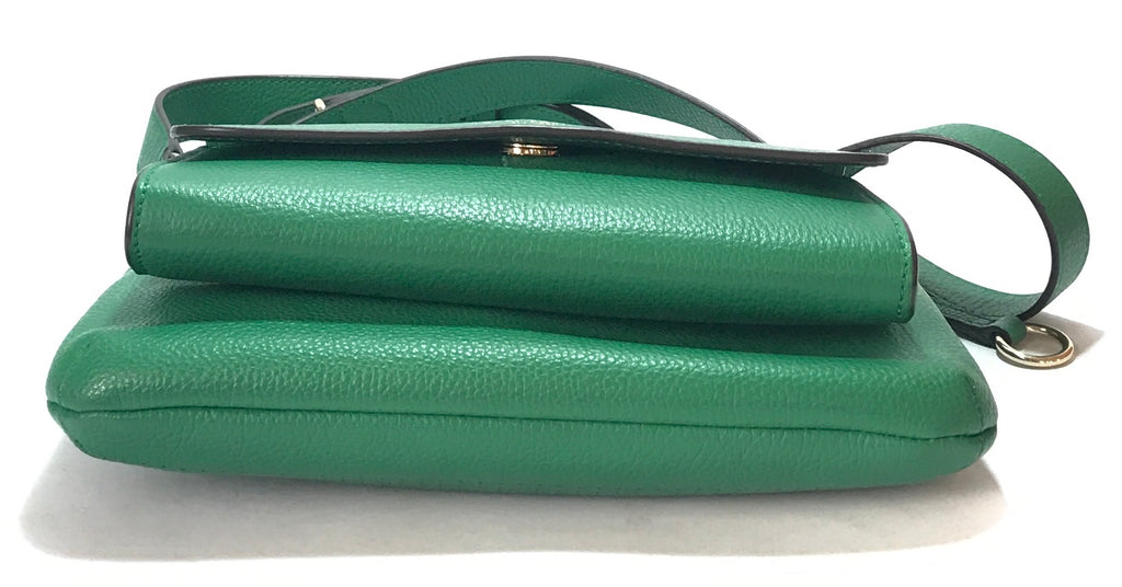 Henri Bendel Green Leather Cross Body Bag | Gently Used |