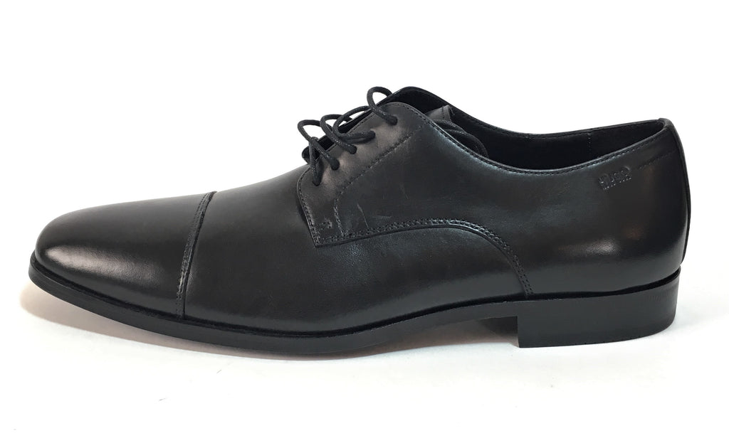 HUGO BOSS Men's Black Leather C-Mation Oxford Dress Shoes | Like New |