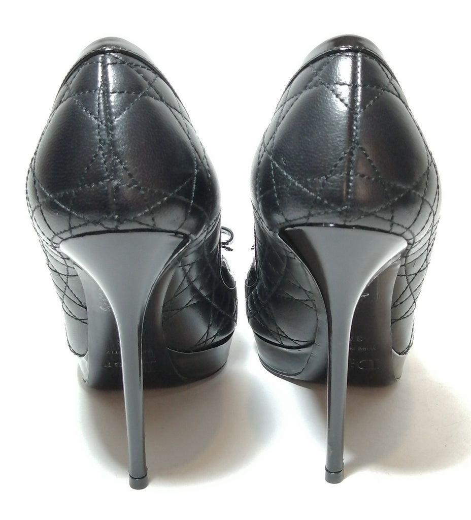 Dior Cannage Quilted Leather Peep-Toe Heels | Gently Used | | Secret Stash