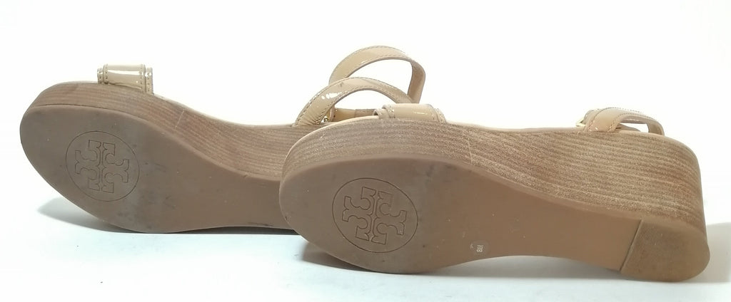 Tory Burch Beige Patent Wedges