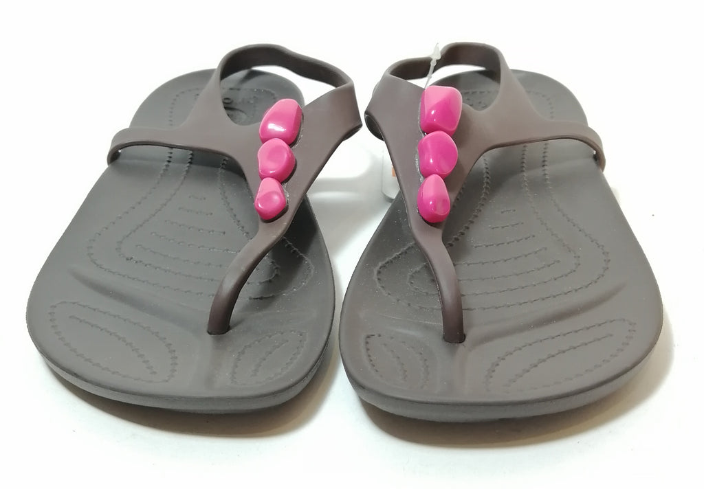 Crocs Grey & Pink Thong Sandals | Brand New | | Secret Stash
