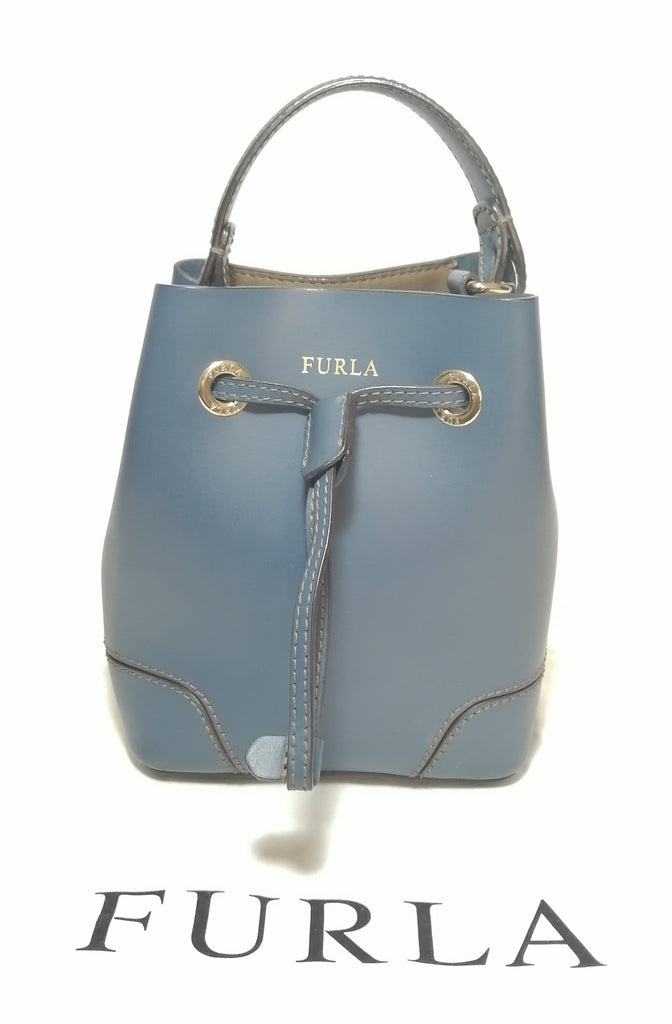 Furla Grey Stacy Mini Bucket Bag