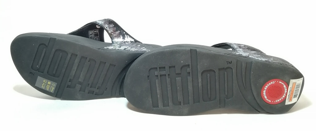 Fitflop Black Electra Strata Sequins Sandals