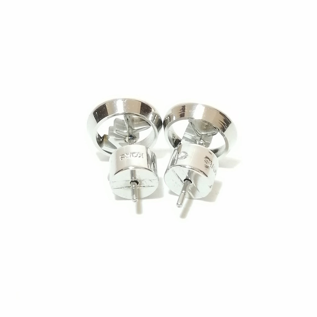 Michael Kors Silver Logo Stud Earrings