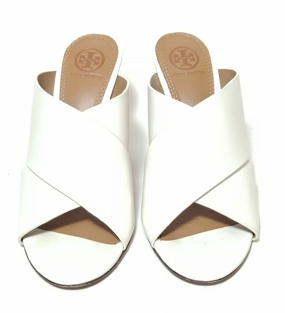 Tory Burch Ivory Colour Block Cube Mules | Gently Used | | Secret Stash