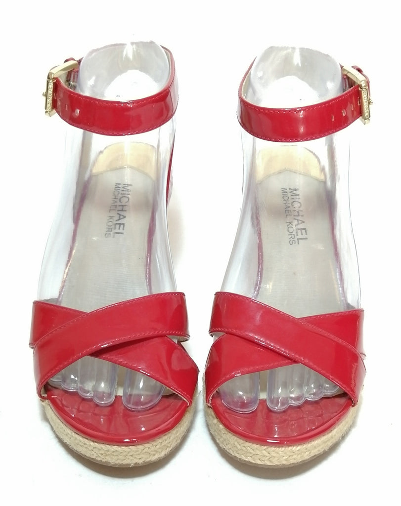 michael kors red wedges