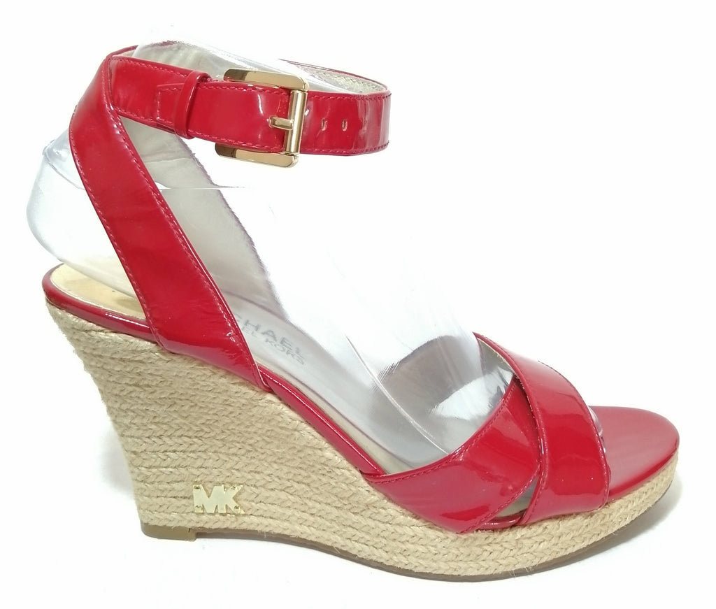 michael kors red wedges