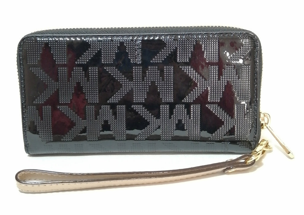 Michael Kors Black Patent Phone Case & Wallet