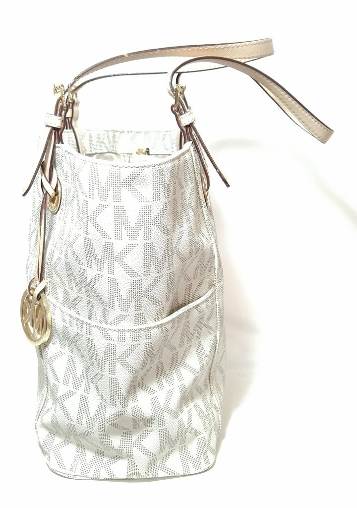 Michael Kors White Monogram Tote Bag | Like New | | Secret Stash
