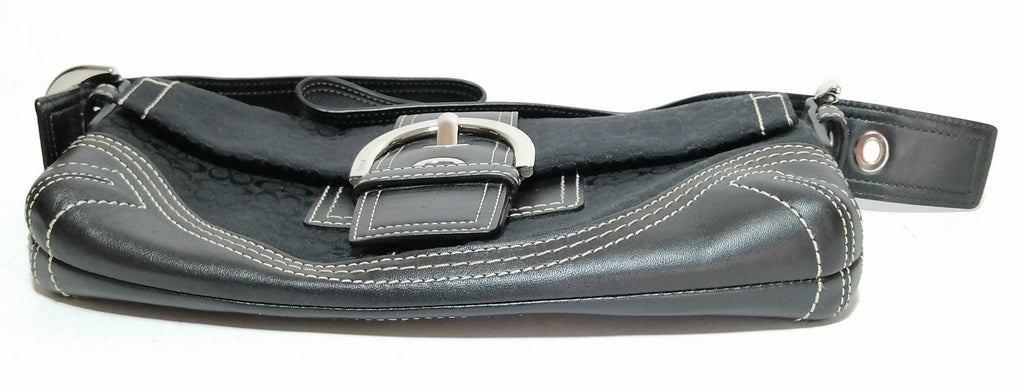 Coach Black Monogram Small Shoulder Bag
