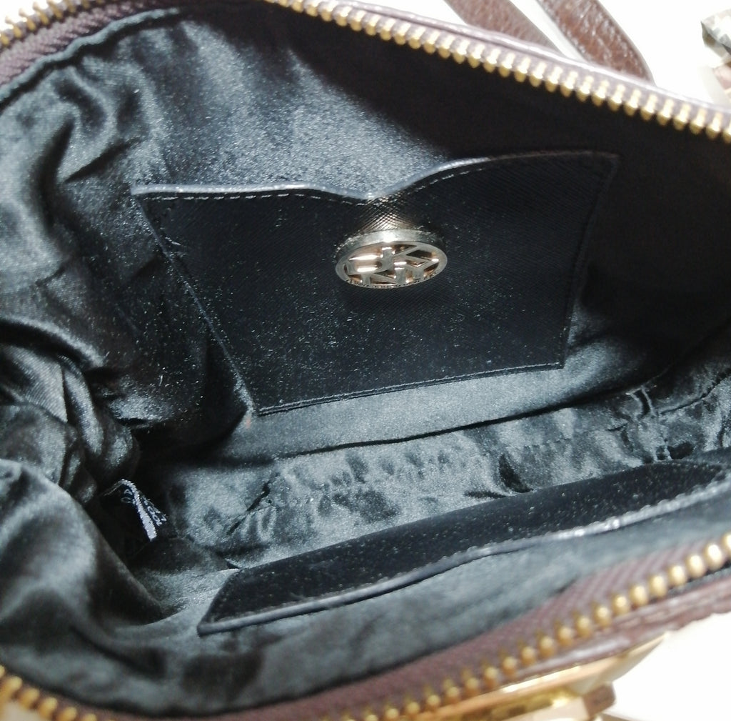 DKNY Brown Leather Shoulder Bag 