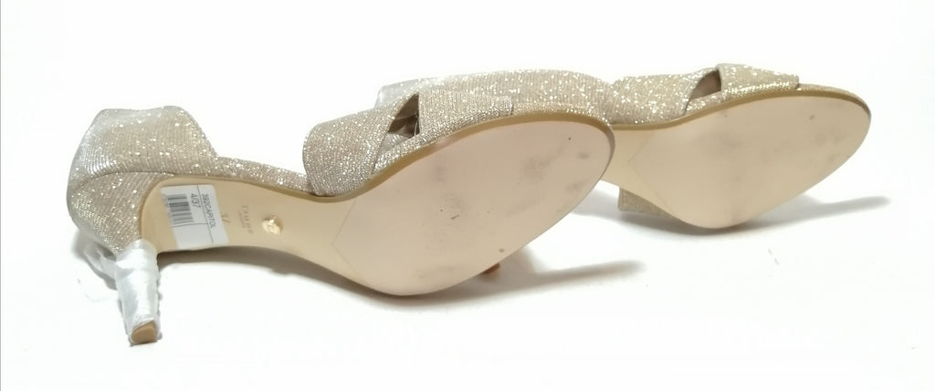Dune Gold Fabric 'Capitol' Heels