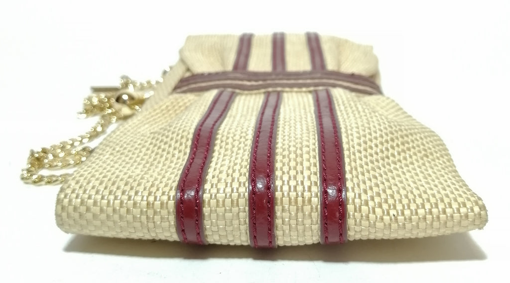 Nine West Beige Jute Knot Clutch 