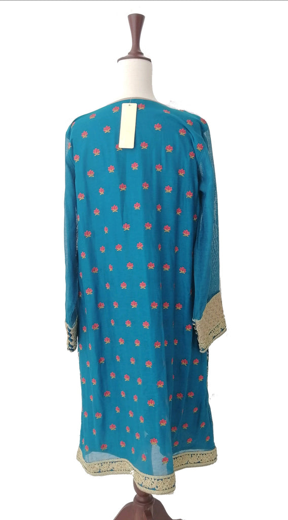 Khaadi Khaas Teal Embroidered Kameez