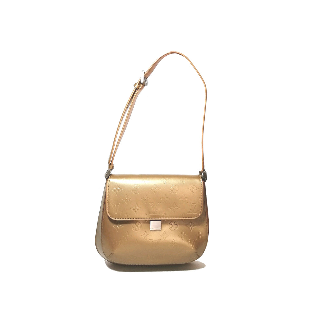 Louis Vuitton Light Gold Patent Shoulder Bag 