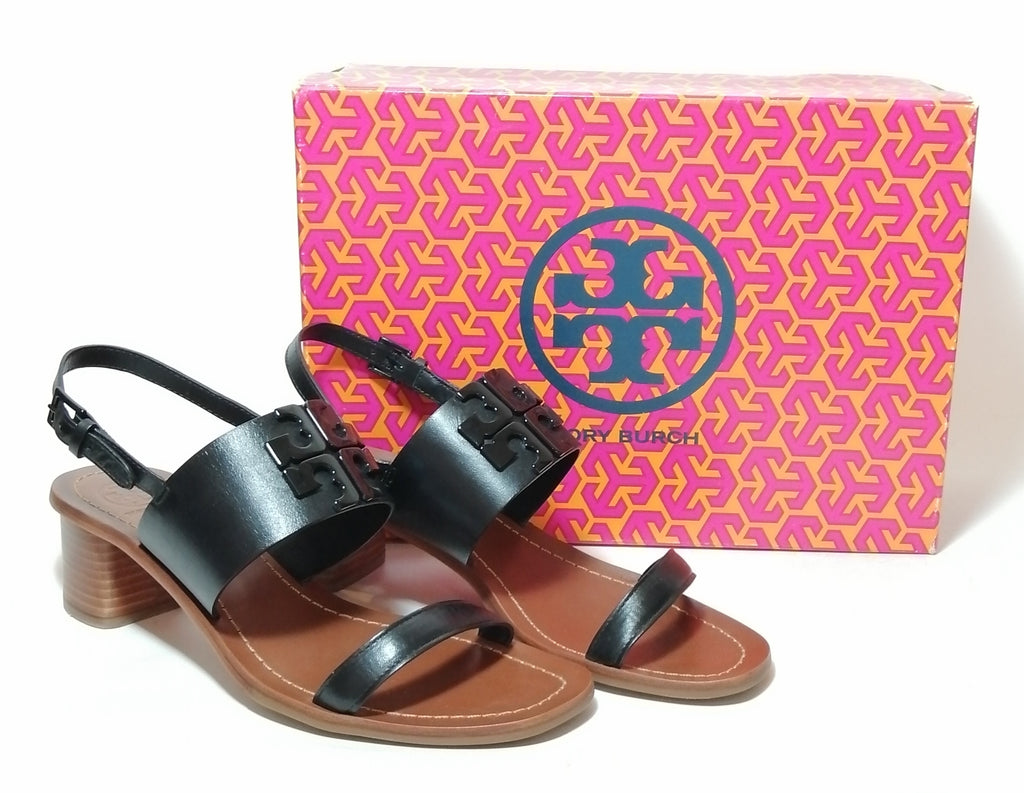 Tory Burch Lowell Black Leather Sandals