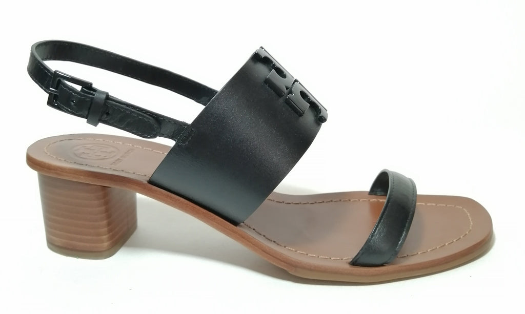 Tory Burch Lowell Black Leather Sandals
