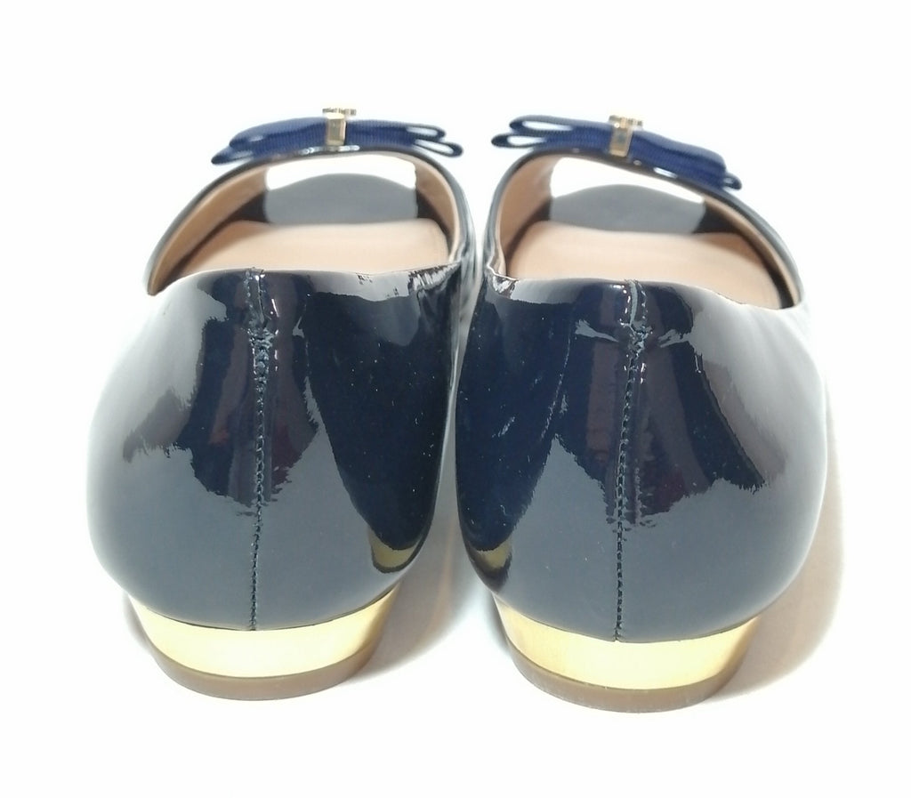 Tory Burch Navy Trudy Peep Toe Flats