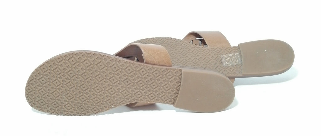 Tory Burch Tan Leather Logo Sandals