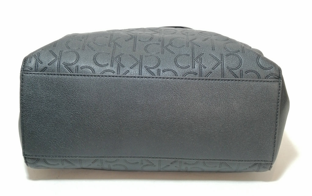 Calvin Black Monogram with silver chains shoulder bag