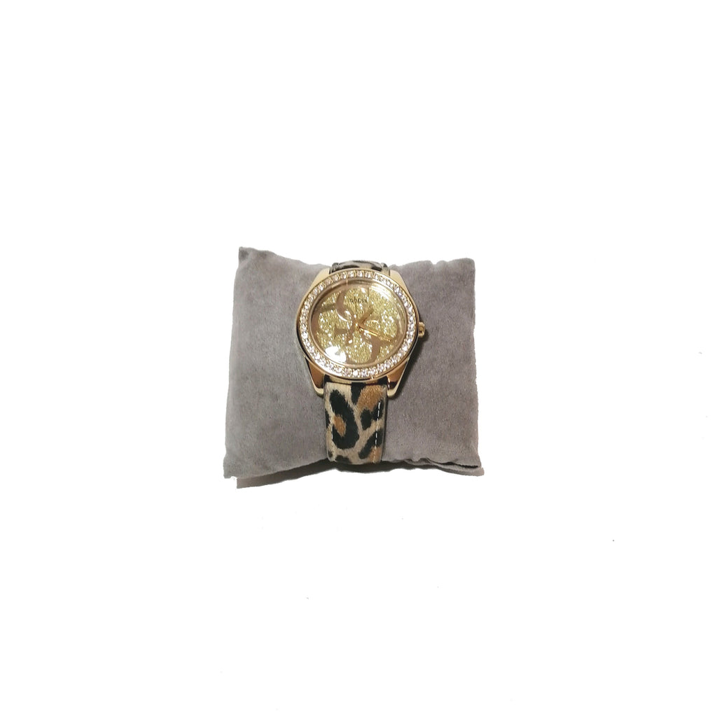 Guess W0627L7 Leopard Print Glitter Watch | Gently Used |